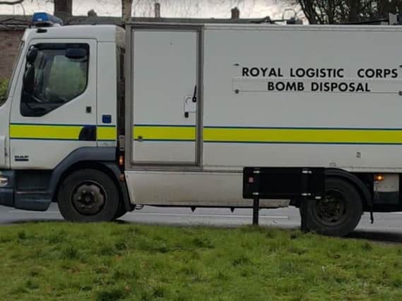 The army's bomb squad was called to a house in Deepcar today