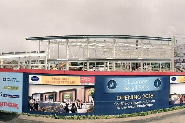 Construction on St James Retail Park (St James Securities)