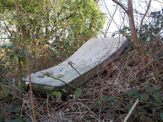 A fly-tipped mattress in Sheffield