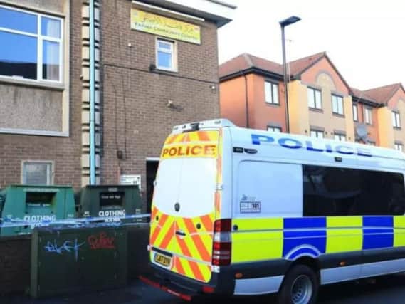 Police officers searched Fatima Community Centre in Burngreave as part of an anti-terror operation