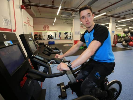 Josh Heald, who raised cash for  charities through a challenge at The Gym, Frenchgate Centre.