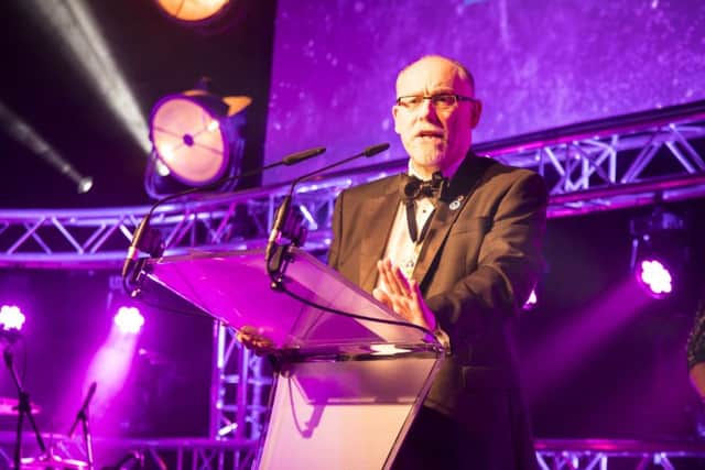 Sheffield Chamber president John Hayward  at the Sheffield Business Awards 2017