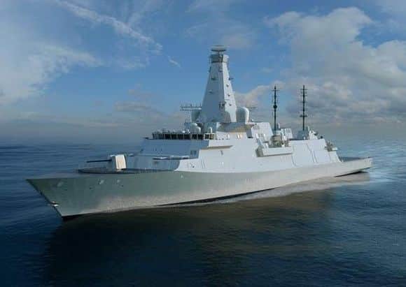 One of the new frigates being built for the Royal Navy