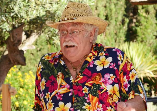 From TigerAspect Productions 

BENIDORM
SERIES 8
Monday 11th January 2016 on ITV 

Pictured:  New family, The Dawsons Grandad Eddie Dawson (Bobby Knuc) 

Were back in Benidorm for more fun, sun and sangria! Tiger brings a friend along and a new family are on holiday at the Solana. Joyce Temple-?-Savage is desperate for new staff, who will come to her rescue? Guest stars Robin Askwith.

? TigerAspect 

For further information please contact:
SHANE CHAPMAN 0207 157 3043 shane.chapman@itv.com

This photograph is (C) ITV Plc and can only be reproduced for editorial purposes directly in connection with the programme or event mentioned above, or ITV plc. Once made available by ITV plc Picture Desk, this photograph can be reproduced once only up until the transmission [TX] date and no reproduction fee will be charged. Any subsequent usage may incur a fee. This photograph must not be manipulated [excluding basic cropping] in a manner which alters the visual appearance of the person photographed deemed detrimental
