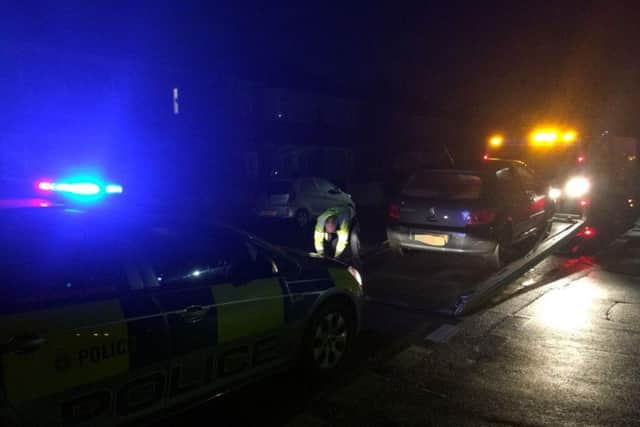 Police attend an incident in Doncaster during Mad Friday (SYP)