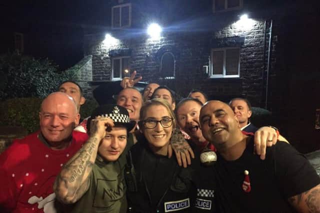 It wasn't all serious. Police posed for selfies with revellers in Rotherham (SYP)