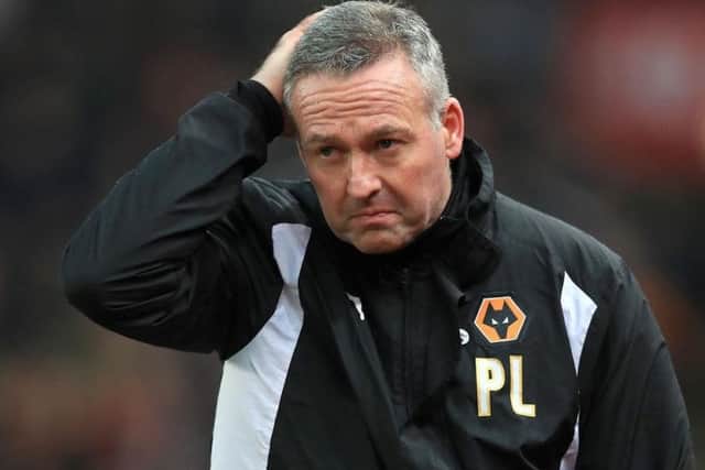 Paul Lambert was in charge at Wolves for just six months