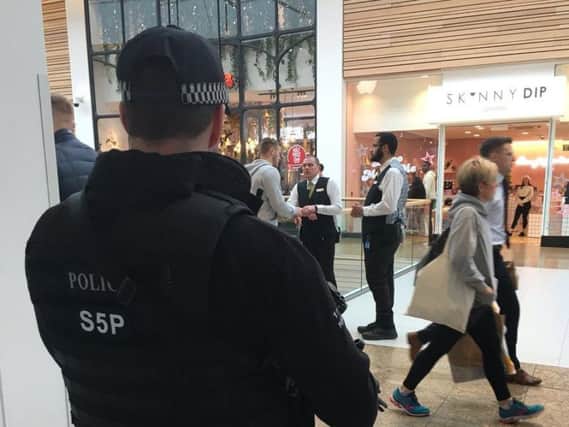 Armed police in Meadowhall