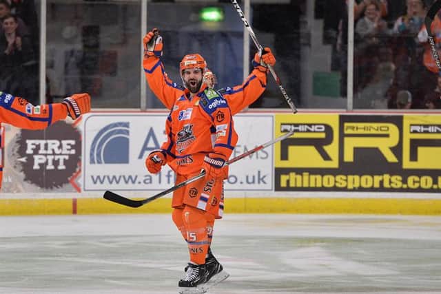 Mathieu Roy scores against Panthers. Pic Dean Woolley