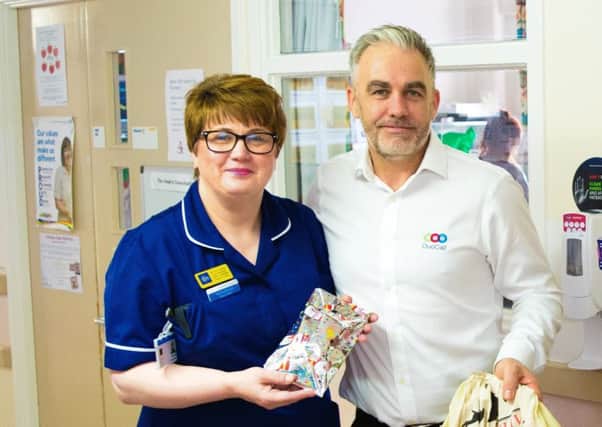 Staff at DuoCall, a Rotherham-based provider of mobiles, phone systems and broadband Internet, packed sacks full of gifts including rattles and bears for babies who are being treated at the Neonatal Intensive Care Unit, (NICU).