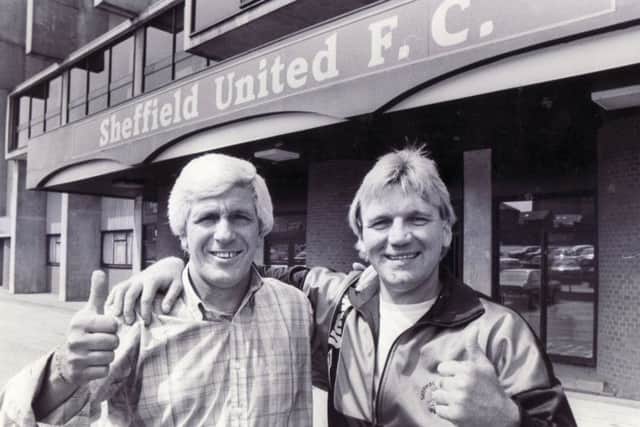 Tony Currie (right) with the late, great Alan Woodward at Bramall Lane