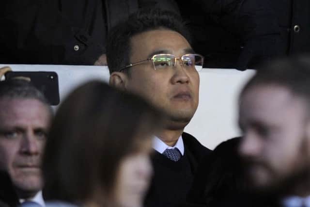 Ols Chairman and Owner Dejphon Chansiri watches a 3-0 win from the Directors Box.....Pic Steve Ellis