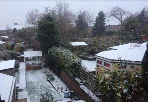 Sheffield is getting a covering of snow this morning