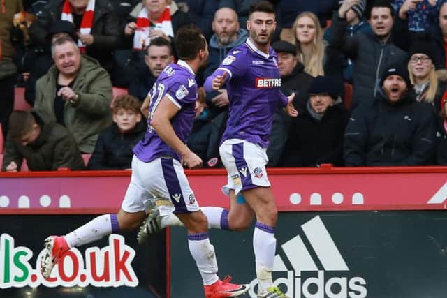 Gary Madine celebrates