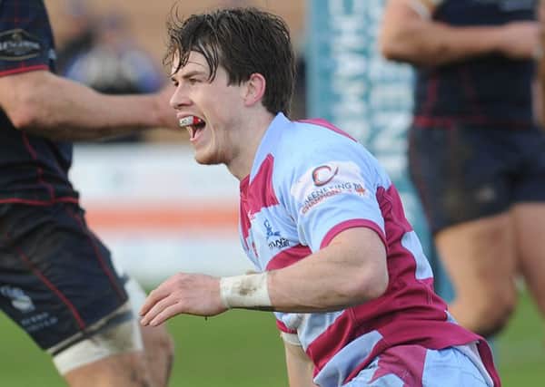 Rhodri Davies scored a late try for Titans. Picture Scott Merrylees