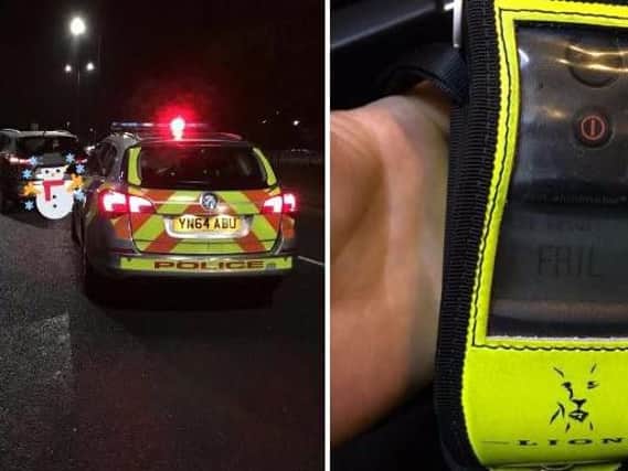 Officers pulled over the motorist on Queens Road near Sheffield city centre in the early hours of Sunday morning. Picture: SYP Specials