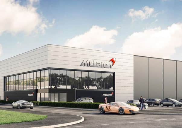 Artist's impression of the new McLaren factory at the AMRC