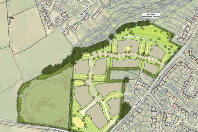 Outline plans for new homes at the site