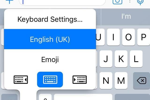 You can then choose to shift your keyboard to the left or right