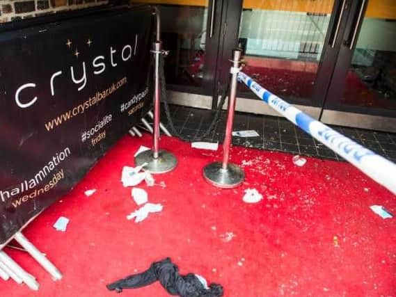 Six men were stabbed or slashed during violence at Crystal on New Year's Day