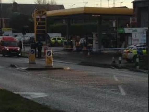 A man was shot on the forecourt of the Jet petrol station in Woodhouse Mill