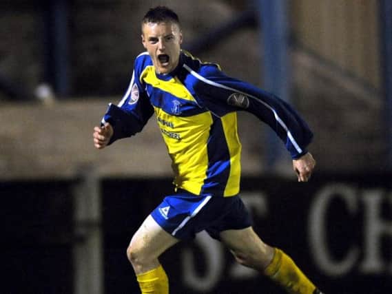 Leicester and England striker Jamie Vardy during his days at Stocksbridge Park Steels
