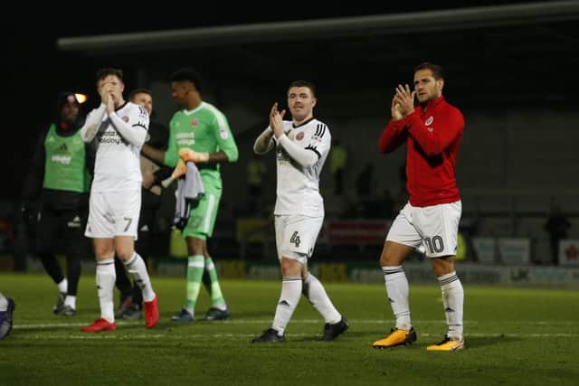 John Fleck (second right) is expected to start the derby: Simon Bellis/Sportimage