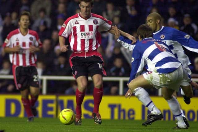 Michael Tonge in action for Sheffield United