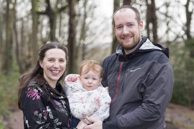 Charlotte and Andrew Bilsborrow with their daughter Imogen.