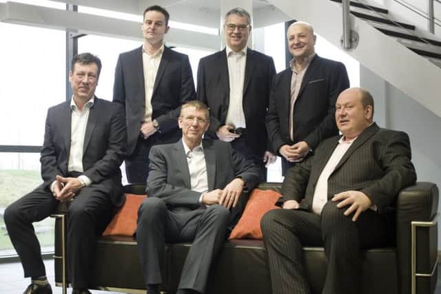 Will Clark and Julian Viggars of Mercia, Ken Cooper of BBB, Neil MacDonald of the LEP, and Howard Joseph and Craig Such of Azzure IT.