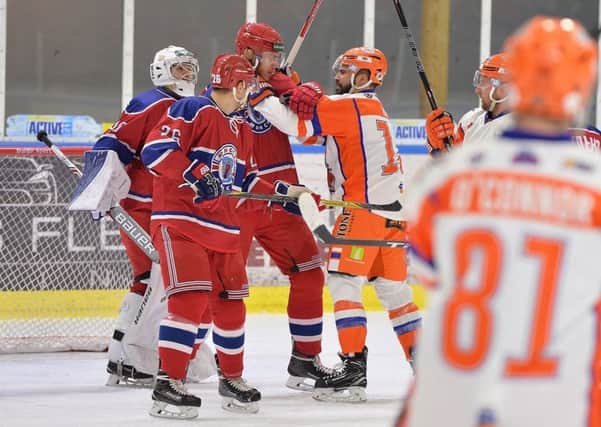 Sheffield Steelers v Yunost Minsk.
Continental Cup, November 17, 2017. Rungsted, Denmark.
Picture: Dean Woolley.