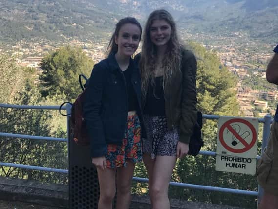 Lara Ferguson, aged 18, left, and Lizzie Nice, 19, are preparing for a charity trek