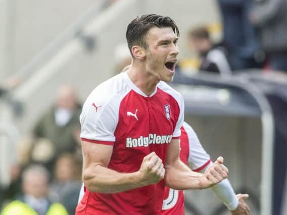 Kieffer Moore during his successful loan spell at Rotherham United