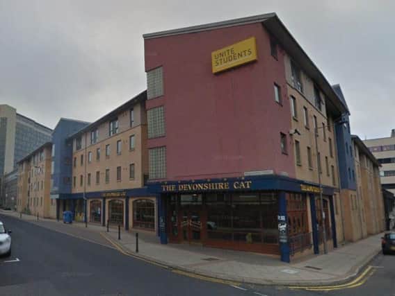Simpson targeted student flats off Wellington Street in Sheffield city centre