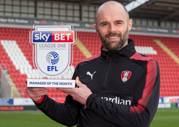 Manager of the Month Paul Warne