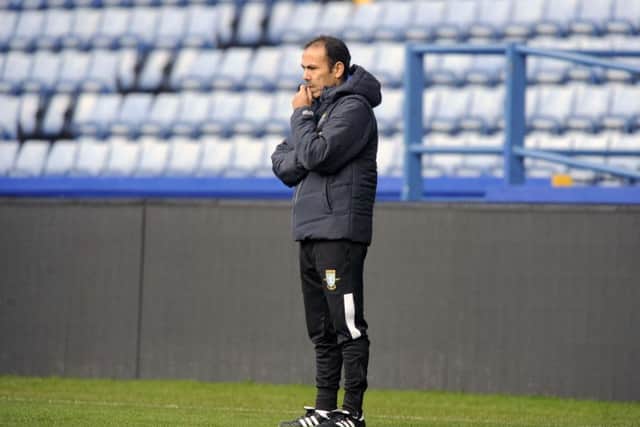Pictured is New Sheffield Wednesday Manager Jos Luhukay taking his first training session on the Hillsborough pitch....Pic Steve Ellis