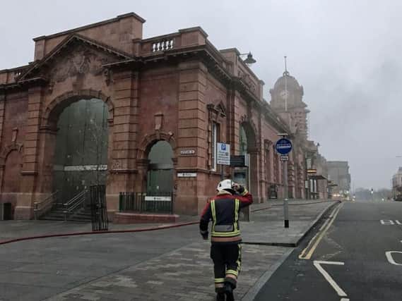 Firefighters are tackling a blaze at Nottingham railway station (PA)