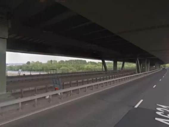 The crash happened near Tinsley viaduct