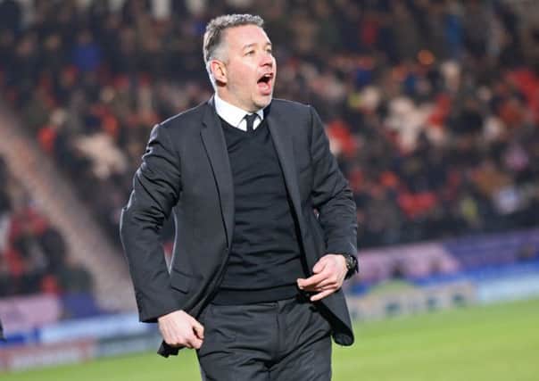 Darren Ferguson on the touchline against Plymouth.  Picture: Marie Caley