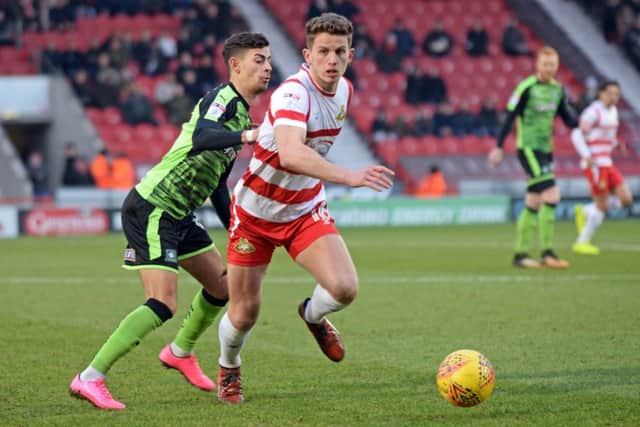 Doncaster Rovers v Plymouth Argyle. Doncaster's Jordan Houghton. Picture: Marie Caley15