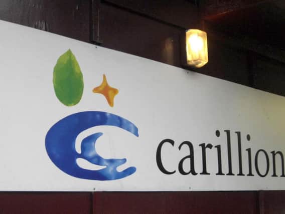 File photo dated 7/10/2008 of a sign of the cnstruction giant Carillion which has said that it has "no choice but to take steps to enter into compulsory liquidation with immediate effect" after talks failed to find another way to deal with the company's debts.