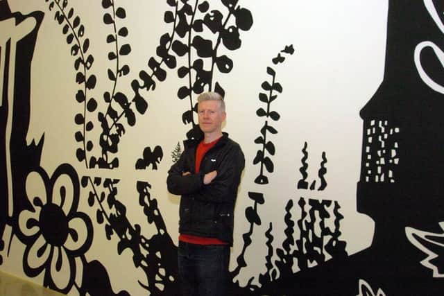 Artist Paul Morrison at the Millennium Gallery
