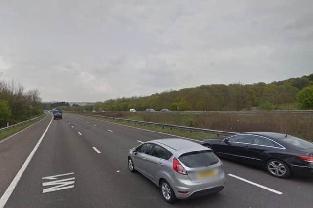 The M1 near Barnsley (photo: Google)