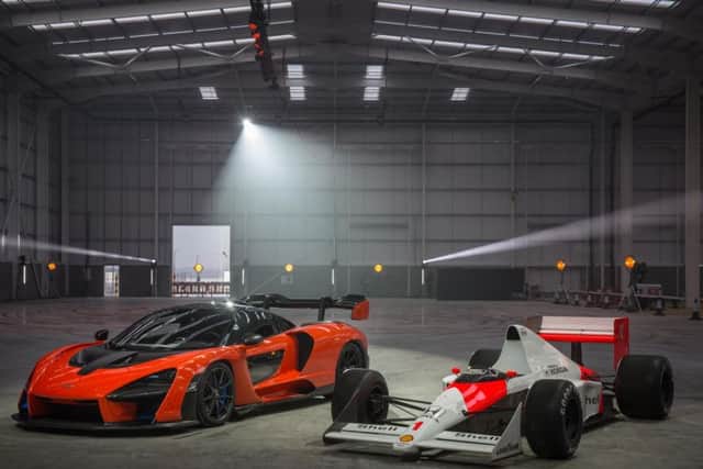 McLaren cars in the new factory.