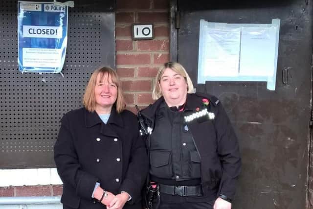 PC Lisa Ainsworth (right) with Jennifer Swales, an anti-social behaviour officer from Rotherham Council (South Yorkshire Police)