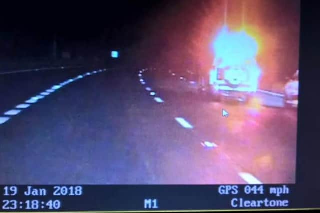 The incident on the M1 near to junction 33.