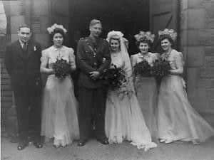 Frank and Peggy on their wedding day in 1943