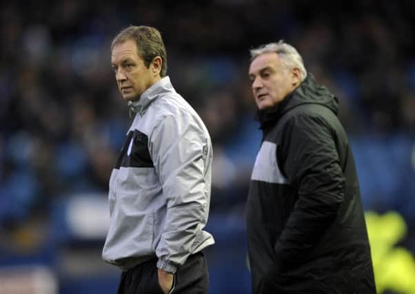 One time Owls coach Stuart Gray with Dave Jones