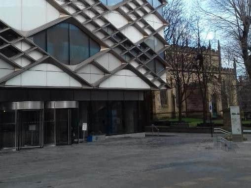 The spot outside the university's Diamond building which Allen the Peregrine will soon call home (University of Sheffield)