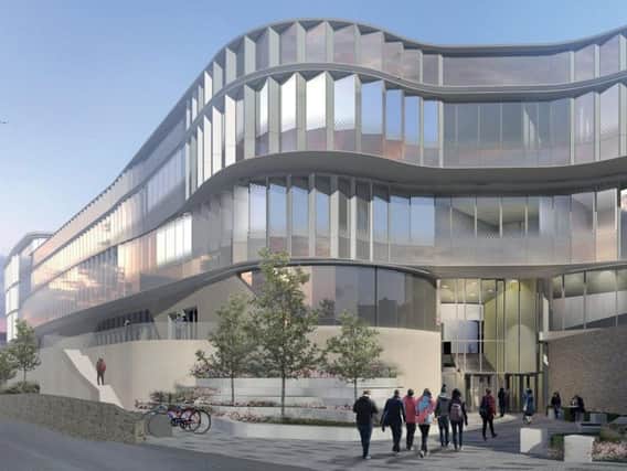 An artist's impression of Sheffield University's planned social sciences building. Picture: HLM/UoS